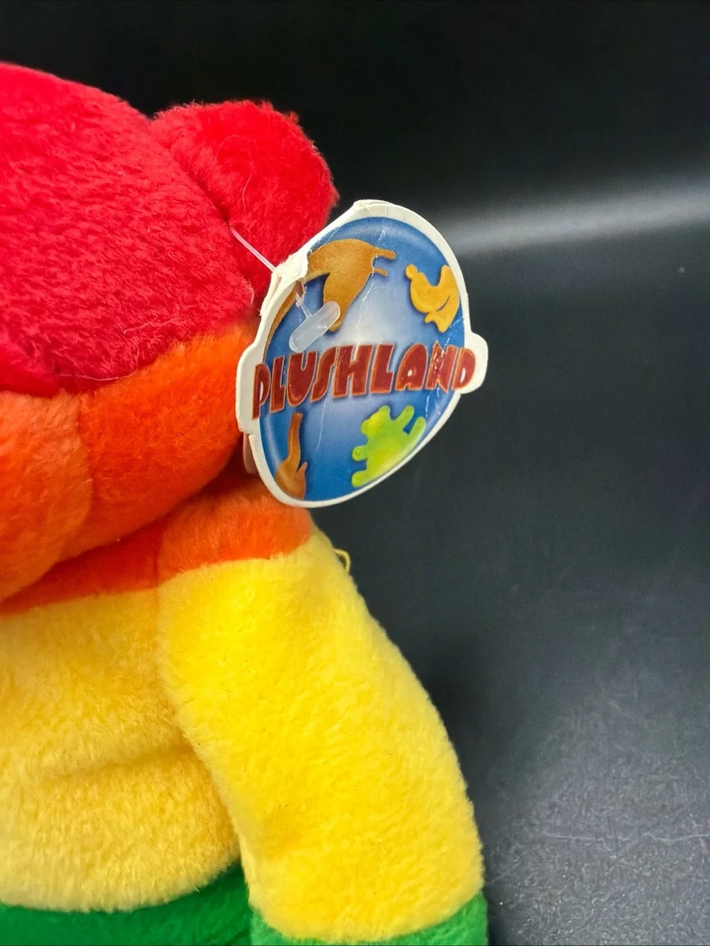 NWT Plushland Multi-Color Rainbow Bear 8